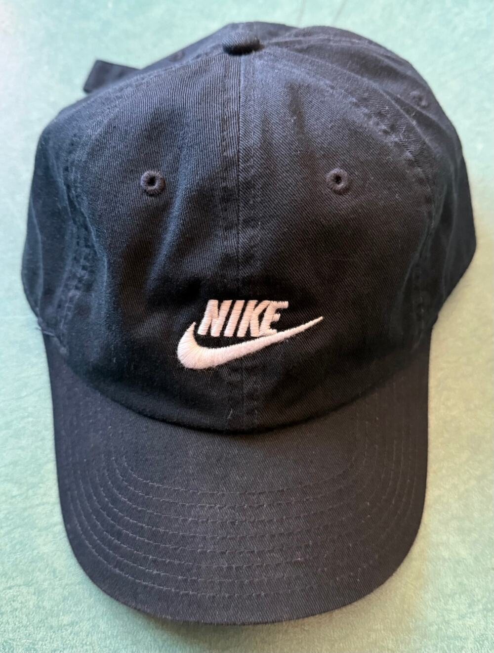Nike Black Unstructured Club Cap Swoosh Dad Hat L/XL